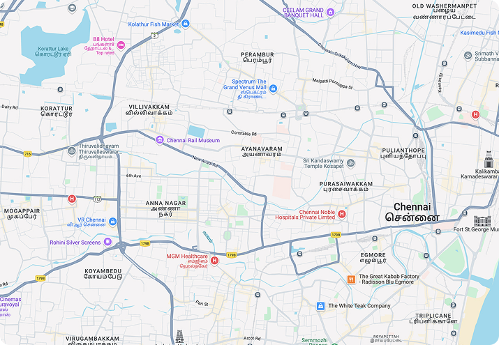 Chennai Map